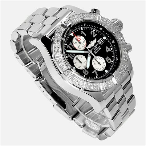 men's breitling super avenger model a13370|breitling super avenger a13370 diamond.